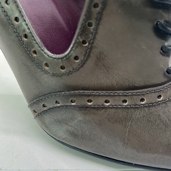 Stuart Weitzman Sexy Dark Gray Leather Heel Ankle Booties Shoes **Size 7.5**🔥🔥 - Picture 9 of 11